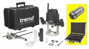 Trend T12EK 240V 2300W 1/2 Variable Speed Router & Kitbox + 35pc Cutter Set & 1/4inch Collet FOC! £469.95